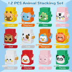 Juego de Apilamiento de Animales Montessori Educativo