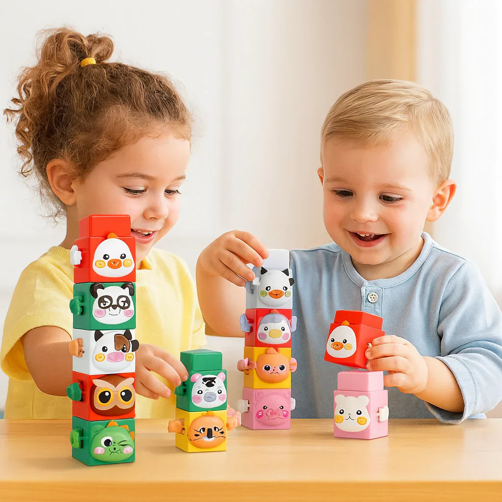 Juego de Apilamiento de Animales Montessori Educativo